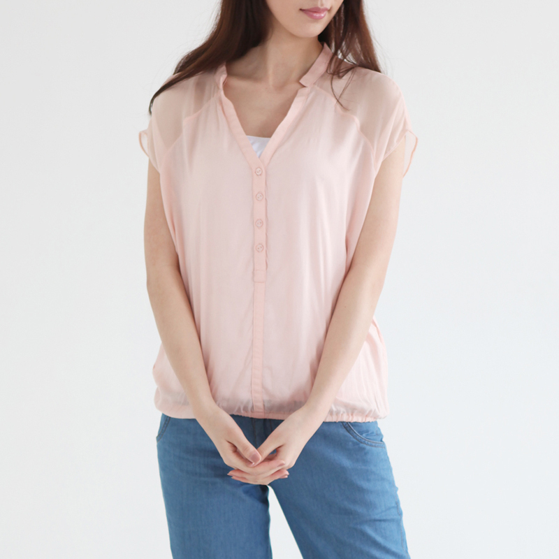 女装夏季纯色雪纺...