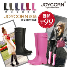 双皇冠包邮推荐JOYCORN正品经典威灵顿女士橡胶雨靴高筒雨鞋6色
