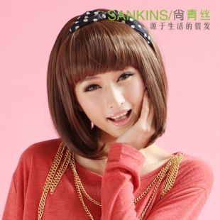 Black hair wigs women hair fluffy BOBO wigs short straight hair female students  female wigs