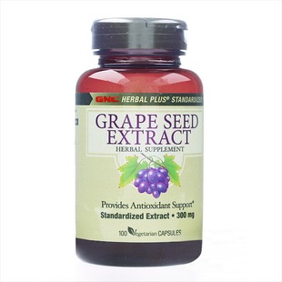  【预售】美国GNC 葡萄籽精华胶囊300mg100粒花青素抗衰老美白养颜