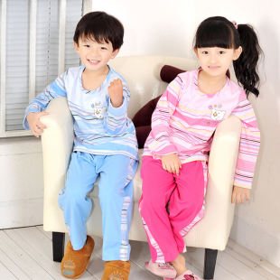  包邮儿童睡衣女童 男童女孩长袖童装睡衣家居服套装春秋新款