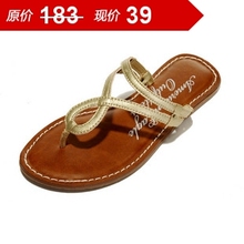 外贸原单正品清仓特价夏季凉拖鞋人字拖罗马夹角脚平底沙滩女鞋