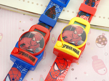 Spider-Man niños, niño, niña de dibujos animados lindos relojes electrónicos Relojes para los niños de la niña sin agua