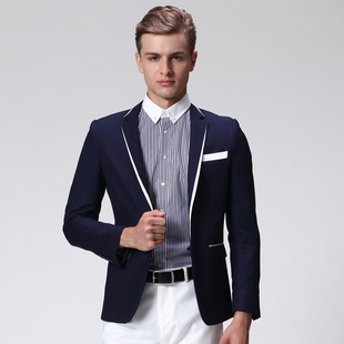  罗蒙正品 男士休闲 两粒单排扣单西 修身西服 #3F22263