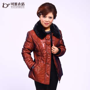  可雅衣盾 中老年女装棉衣冬装新款时尚妈妈装网纱中老年棉服女装