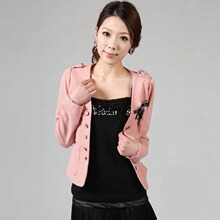 2012新款春装外套 女 英伦OL休闲小西服修身格子薄款西装韩版女装