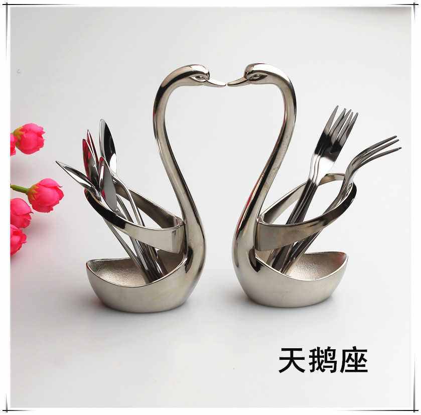 Stainless steel Cygnus Western appliance base Fruit fork Coffee spoon base Korean version of the creativein the Tableware , Tableware , Tableware cage/Shelf category - from Buy2taobao.com to provide professional Taobao agent buy service