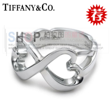 Tiffany 925 anillos de la joyería de plata de doble Xinyu cajas de regalo