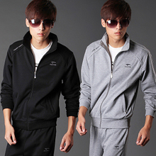 新款春装2012春秋 纯棉质男士休闲开衫运动服套装 运动套装 男款