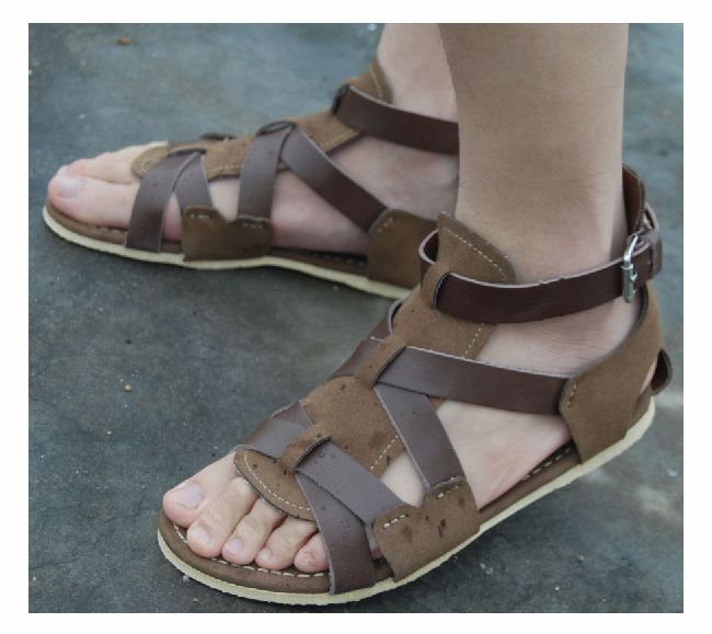 male sandals, Roman style sandals men leather sandals Roman high shoes ...