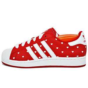  阿迪adidas 三叶草板鞋 Superstar 2 心型波点女鞋 G63092/G63093