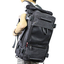 休闲双肩包韩版帆布旅行包背包学生书包多功能电脑包旅游包男女潮