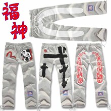 EVISU福神日本潮牌男士运动棉裤 嘻哈街舞休闲棉裤宽松街头玩酷型