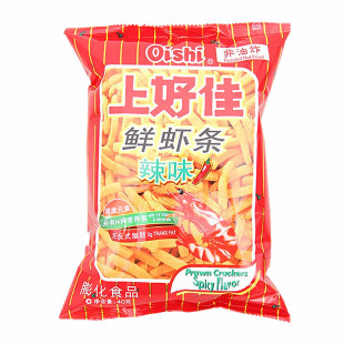  【天猫超市】上好佳 鲜虾条 辣味 40g/包