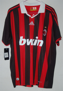09\/10赛季意甲AC米兰球队主场球衣队服(球迷