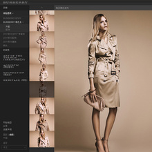 欧美 B家 春<span class=H>秋冬</span> 双排扣 风衣 女 <span class=H>外套</span> 爆款热销 修身 女装 包邮