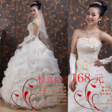 zc东方红婚纱礼服HS145款/新款蛋糕公主婚纱/手工珠绣婚纱