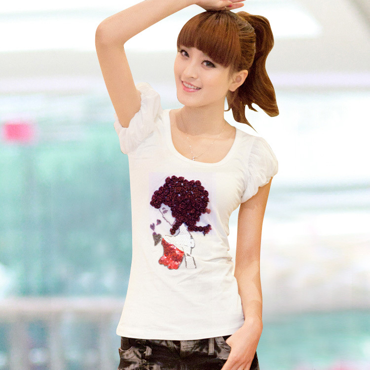 韩版玫瑰少女雪纺...