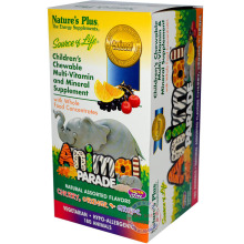 ★正品★美国Nature's Plus儿童多种维生素矿物质 营养咀嚼片180