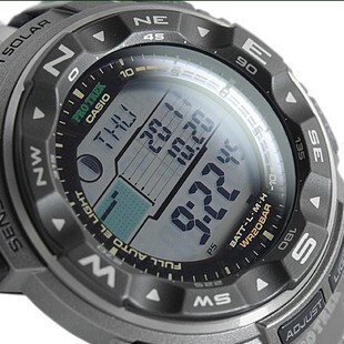  双皇冠正品 卡西欧 多功能光能登山表运动手表PRG-250T-7D 7DR