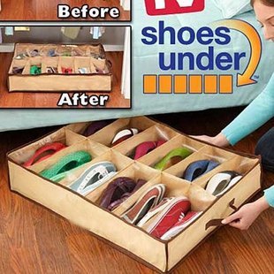 high quality Non-woven fabric Bed shoes storage box -12 transparent Storage Shoe bagin the Storage consolidation , Household appliances dust , Gaiters/Boots cover/Shoe category - from Buy2taobao.com to provide professional Taobao agent buy service