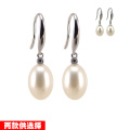 2012新年潮人经典时尚款 S925纯银 天然珍珠耳环 耳钩 耳饰 正品
