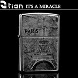 淘金币 正品ZIPPO打火机 150黑冰 Eiffel Tower  巴黎恋人 情人节