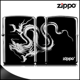 原装专柜正品<span class=H>ZIPPO</span>打火机 新款150黑冰 祥龙飞舞 zipoo 龙年专供