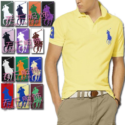新款POLO衫短袖男装纯棉 皇冠两色 批发特价