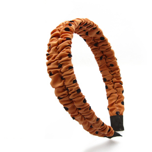 雪纺简约小圆点宽发箍...