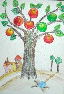 [儿童画油画棒 装饰画手工画] 教师课稿系列作品