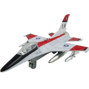 Alloy alloy aircraft model F-16 model acousto-optic pull back toys
