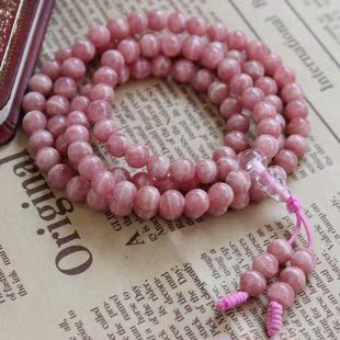  正品  阿根廷天然红纹石108颗佛珠手链 超美雪山纹 超旺爱情