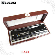 HA-20 铃木HAMMOND SUZUKI正品十孔布鲁斯口琴 10孔金属格 包邮