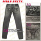 Miss Sixty牛仔裤烟熏灰色性感