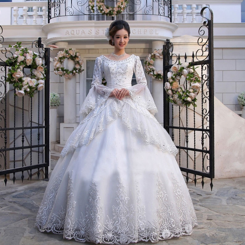 长袖包肩皇室宫廷婚纱礼服齐地蕾丝古典豪华大气甜美婚纱hsm-159 长袖包肩皇室宫廷婚纱礼服齐地蕾丝古典豪华大气甜美婚纱hsm-159