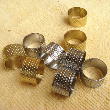顶针箍 美宅家纺 金属铜色银色顶针线活戒指十字绣指套diy手工必备