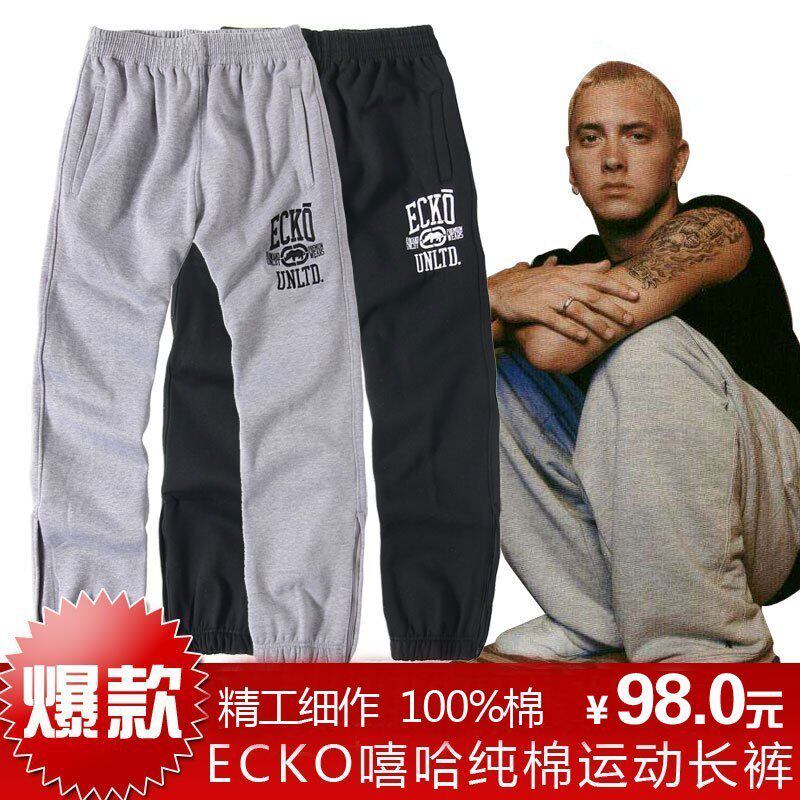 雷魅男士春秋冬嘻哈纯棉运动裤男式运动长裤涂鴉刺绣运动卫裤320
