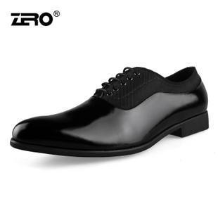  zero零度 男鞋 意式 正装皮鞋 头层牛皮 精品 系带商务皮鞋 F8853