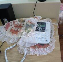 冲三皇冠  博文牡丹系列电话套电话巾三件套
