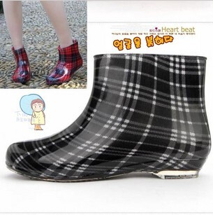  新款时尚女生短雨鞋韩国透明雨靴女士日本水鞋水靴女套鞋胶鞋