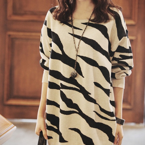 豹纹斑马条纹宽松...