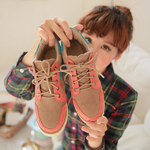 真皮磨砂秒杀平底休闲鞋女<em>阳光姐妹皮鞋</em>女真皮