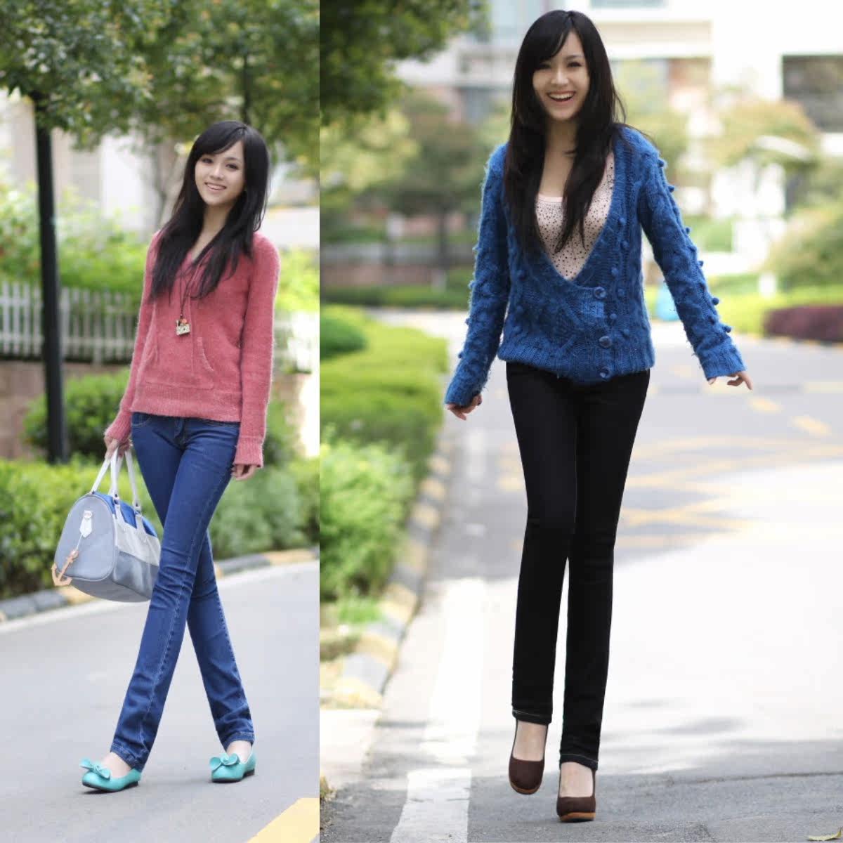 牛仔裤,Vero 正品 2011 Moda春夏款 磨白显瘦