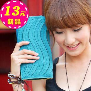 2012新款韩版糖果色 波浪纹女包潮手拿包斜挎单肩手抓小<span class=H>钱包</span>特价