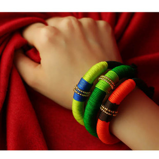  裂帛同款饰品民族风藏银/藏饰/民族手工编织手镯YSL021 6.8元/个