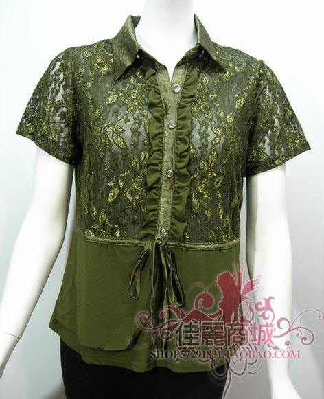 <em>女装</em>/女士精品<em>中老年</em>短袖衬衫专柜正品<em>女装</em>纳