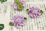 手工DIY配件.<span class=H>服饰配件</span>.(浅紫色缎带花) --蕊心款     2元/5个