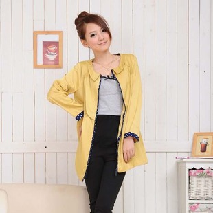 Add your maternity dresses spring clothing fashion small collar coat gloss-pregnant women pregnant women zipper jackets