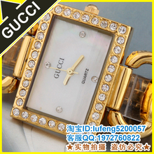 Nueva Gucci Gucci señoras reloj de cuarzo de alta moda de diamantes relojes Gucci clásicos de cuello blanco forma femenina